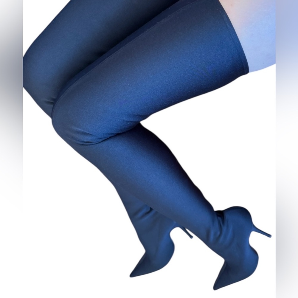 Balenciaga Black knife stretch over the knee Heeled boots